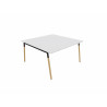 Bureau bench pieds bois massif 2 personnes Online O