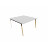 Bureau bench pieds bois massif 2 personnes Online O