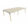 Bureau bench pieds bois massif 4 personnes Online O