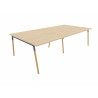 Bureau bench pieds bois massif 4 personnes Online O