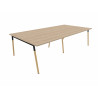 Bureau bench pieds bois massif 4 personnes Online O