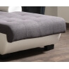 Canapé d'angle contemporain convertible en tissu coloris gris/blanc Iseult
