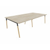 Bureau bench pieds bois massif 4 personnes Online O