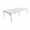 Bureau bench pieds bois massif 4 personnes Online O