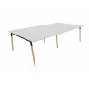 Bureau bench pieds bois massif 4 personnes Online O