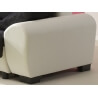 Canapé d'angle contemporain convertible en tissu coloris noir/blanc Iseult