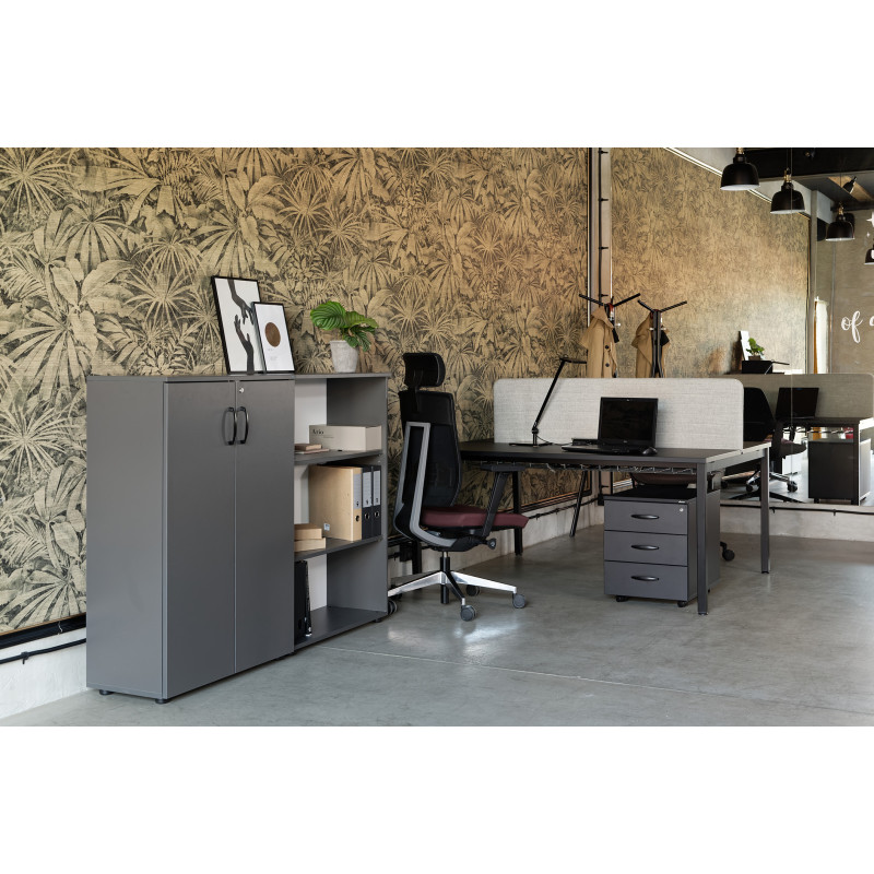 Armoire de bureau portes battantes H 77 cm Online