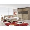 Chambre adulte contemporaine chêne clair/gris Ysaline II