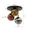 Plafonnier moderne 3 lampes en verre Steline