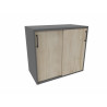 Armoire de bureau portes coulissantes H 74 cm Proline