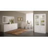 Buffet/bahut design 3 portes/3 tiroirs blanc laqué Pisco