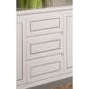 Buffet/bahut design 3 portes/3 tiroirs blanc laqué Pisco