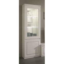 Vitrine design 1 porte laquée blanche Pisco