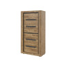 Meuble de rangement rustique chêne foncé Scoty