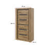 Meuble de rangement rustique chêne foncé Scoty