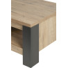 Table basse industrielle rectangulaire chêne/noir Simeo