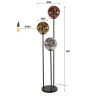 Lampadaire moderne 3 lampes en verre Steline