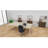 Bureau bench 4 personnes pieds massif Online K