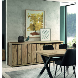 Buffet/bahut contemporain 232 cm chêne canyon Stephie