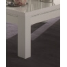 Table basse carrée design laquée blanche Pisco