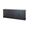 Buffet/bahut moderne 240 cm noir Raphie