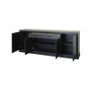 Buffet/bahut moderne 240 cm noir Raphie