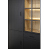 Vitrine moderne noire 240 cm Raphie