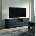 Meuble TV moderne noir 166 cm Raphie
