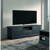 Meuble TV moderne noir 166 cm Raphie