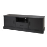 Meuble TV moderne noir 166 cm Raphie