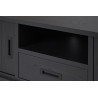 Meuble TV moderne noir 166 cm Raphie