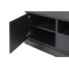 Meuble TV moderne noir 166 cm Raphie