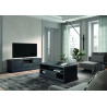 Meuble TV moderne noir 166 cm Raphie