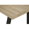 Table de salle à manger rectangulaire contemporaine chêne clair Tiana