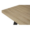 Table de salle à manger rectangulaire contemporaine chêne clair Tiana