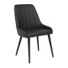 Chaise de salle à manger moderne en PU noir Arizona (lot de 2)