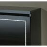 Buffet/bahut design 2 portes/3 tiroirs laqué noir Talara