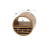 Etagère murale ronde Ø 30 cm en bois de manguier massif naturel Twi...