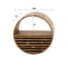 Etagère murale ronde Ø 50 cm en bois de manguier massif naturel Twi...