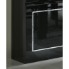 Vitrine design 2 portes laquée noire Talara