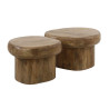 Table basse en bois de manguier massif naturel Rosalie (lot de 2)