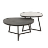 Tables basses modernes métal et ardoise Ardwin (lot de 2)