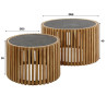 Tables basses rondes en acacia massif naturel Alba (lot de 2)