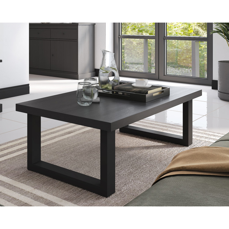 Table basse moderne chêne noir Valeria