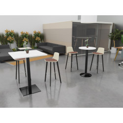 Table mange-debout carrée 80x80 cm Moka