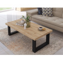 Table basse contemporaine rectangulaire chêne clair Valeria