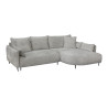 Canapé d'angle moderne en tissu gris clair Matilla