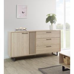 Buffet/bahut moderne 170 cm chêne sable Madera