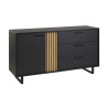 Buffet/bahut moderne 170 cm noir/chêne Madera