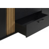 Meuble TV moderne 164 cm noir/chêne Madera